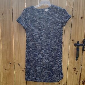 Loft Short Sleeved Tweed Dress Size 2